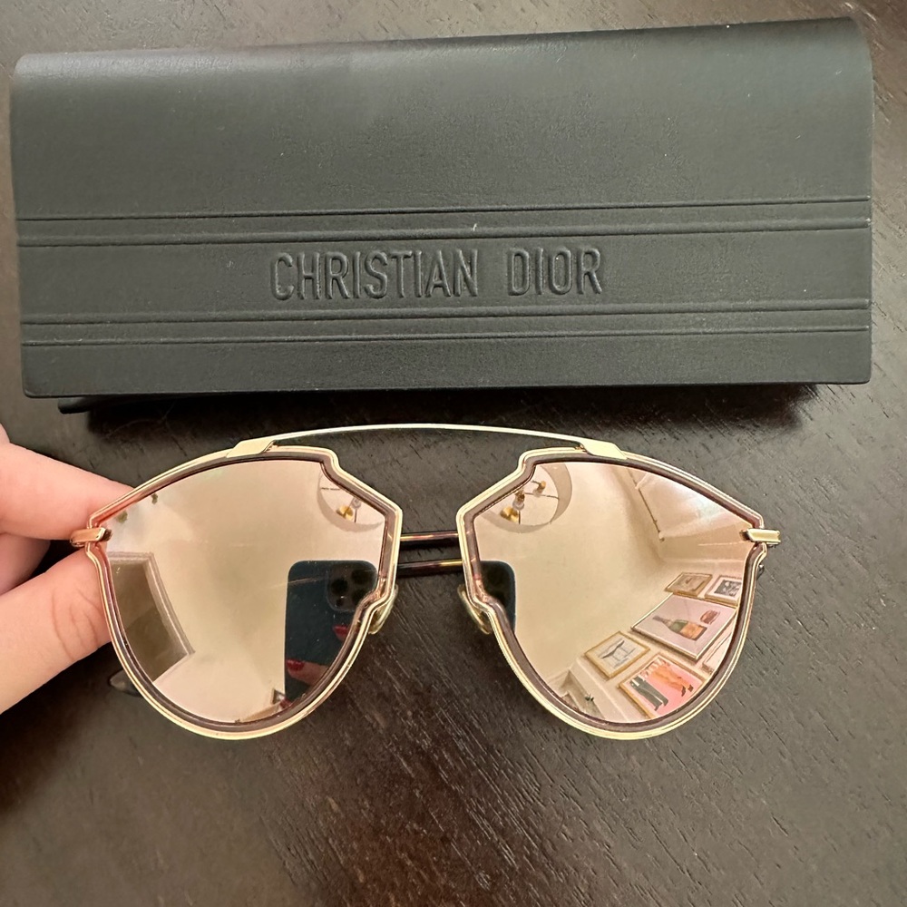 Christian Dior Peach Reflective Sunglasses